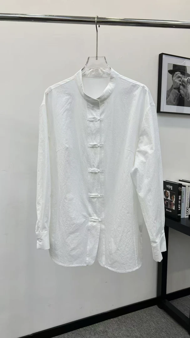 翡德莉丝【观山】冰心推荐新中式小众设计款棉衬衫