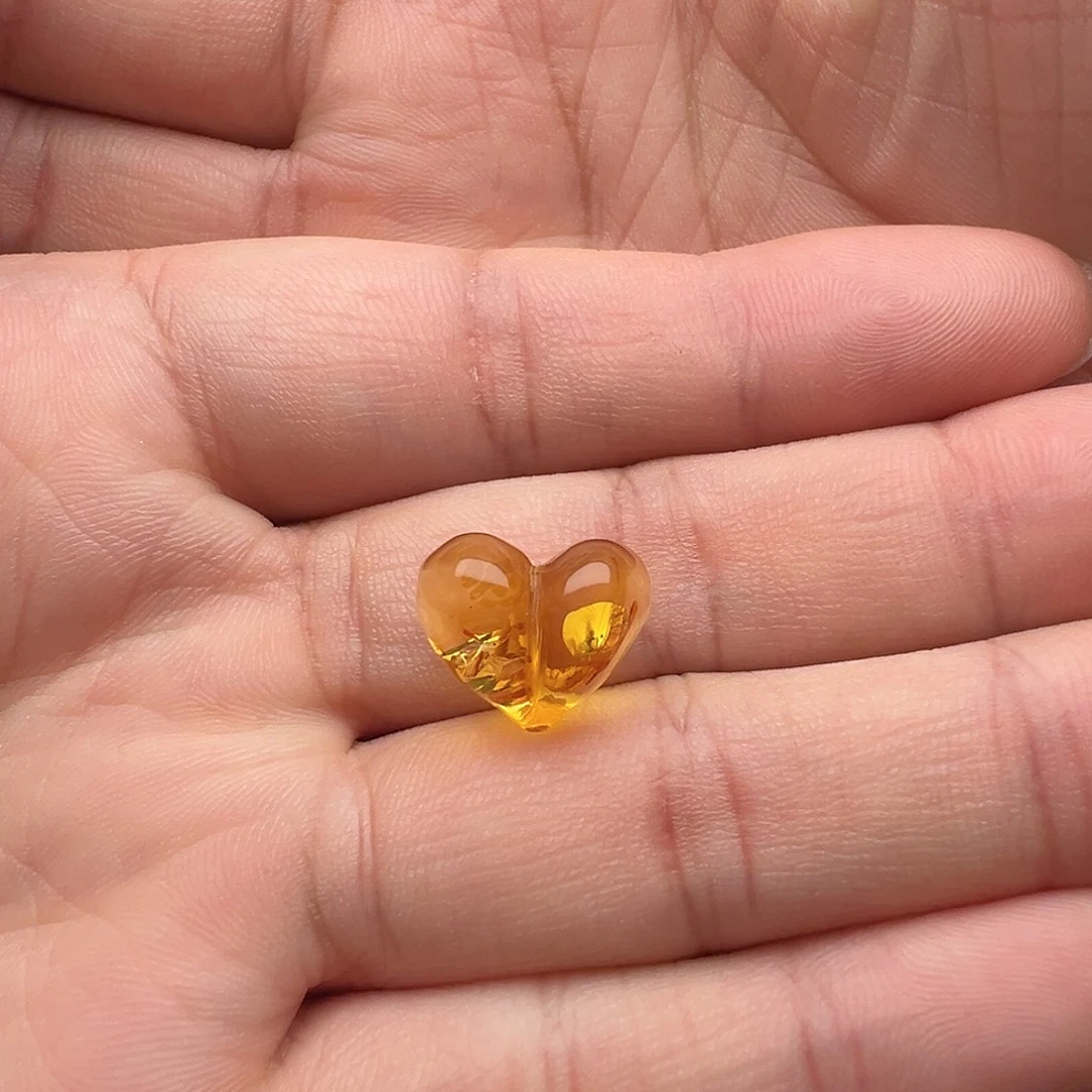 琥珀（花珀）未镶嵌颈饰花珀屁桃（打孔不退换）