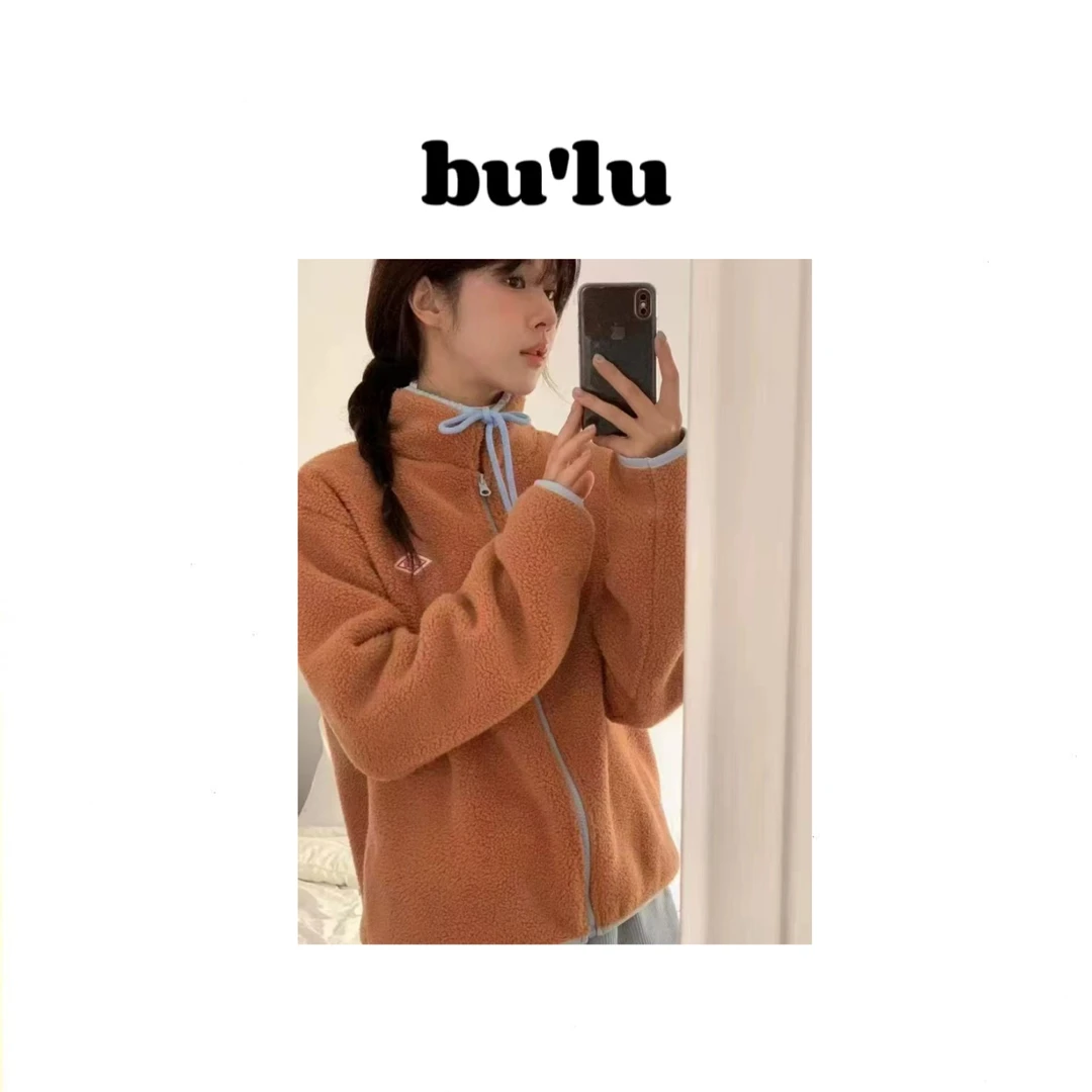 bu'lu "甜美韩系”女秋冬宽松韩式保暖外套
