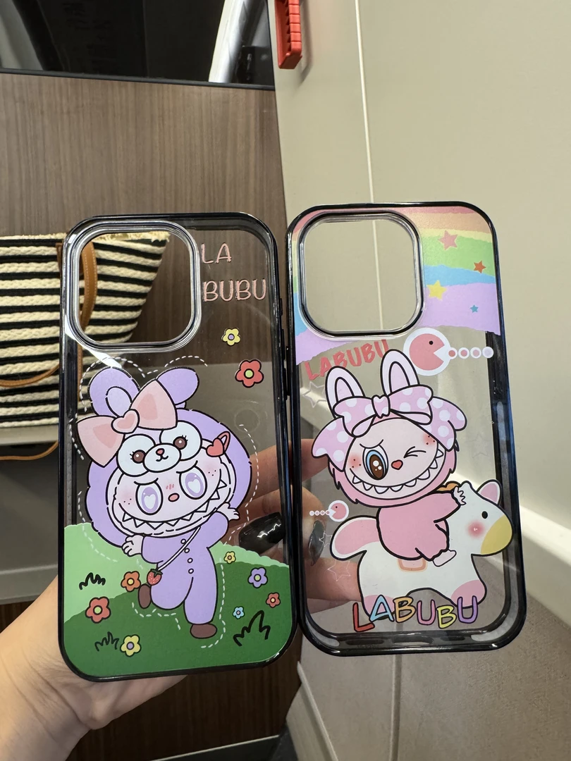 新款卡通可爱16pro拉布布iPhone15pro搞怪手机壳iPhone13防摔女生