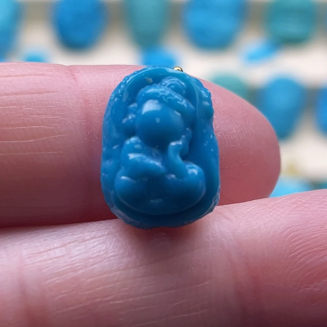 绿松石未镶嵌颈饰卡10-14-9