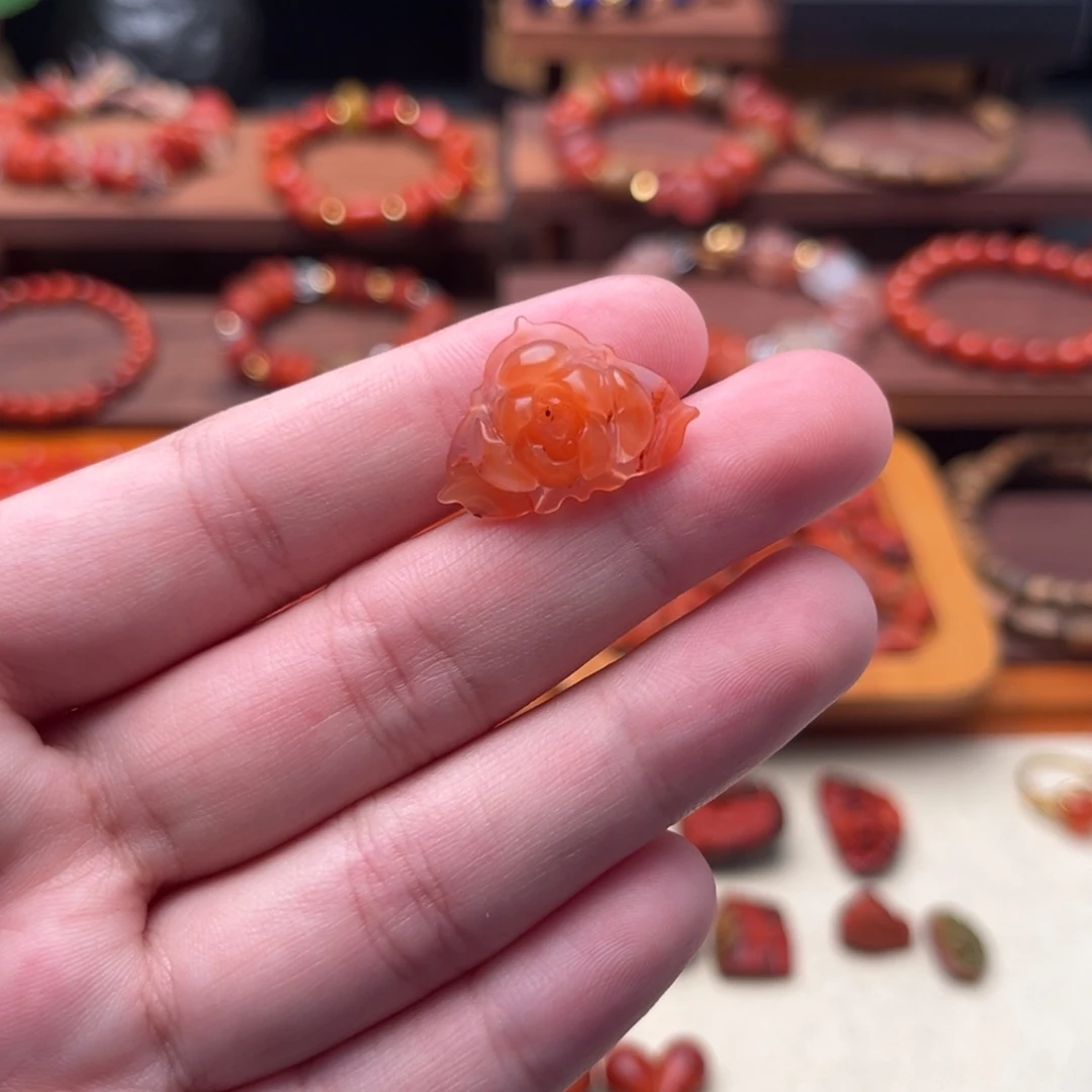 南红玛瑙南红未镶嵌5冰飘莲花福利