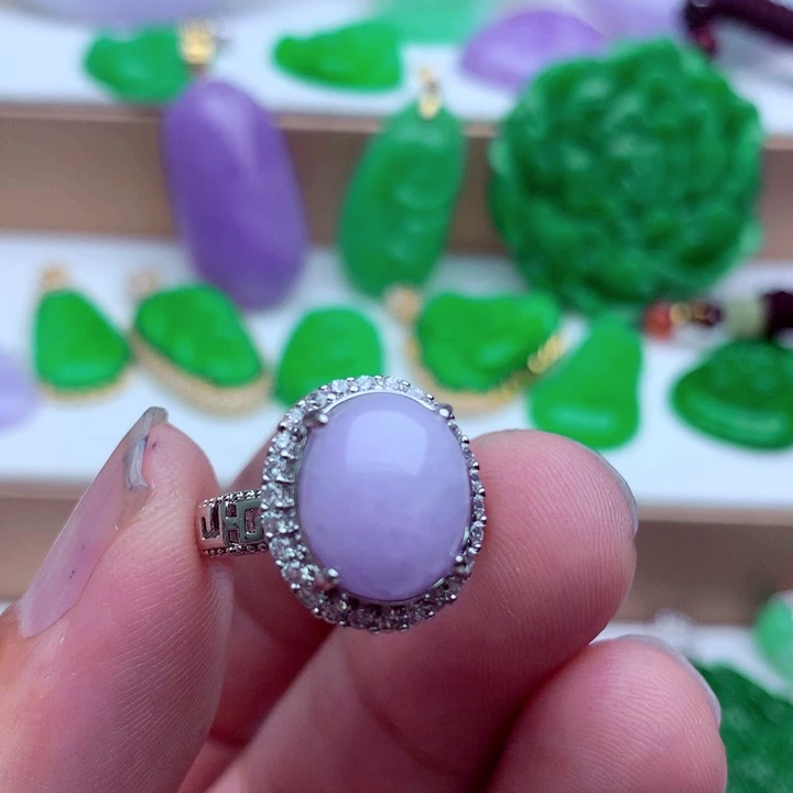 翡翠未镶嵌戒指戒指