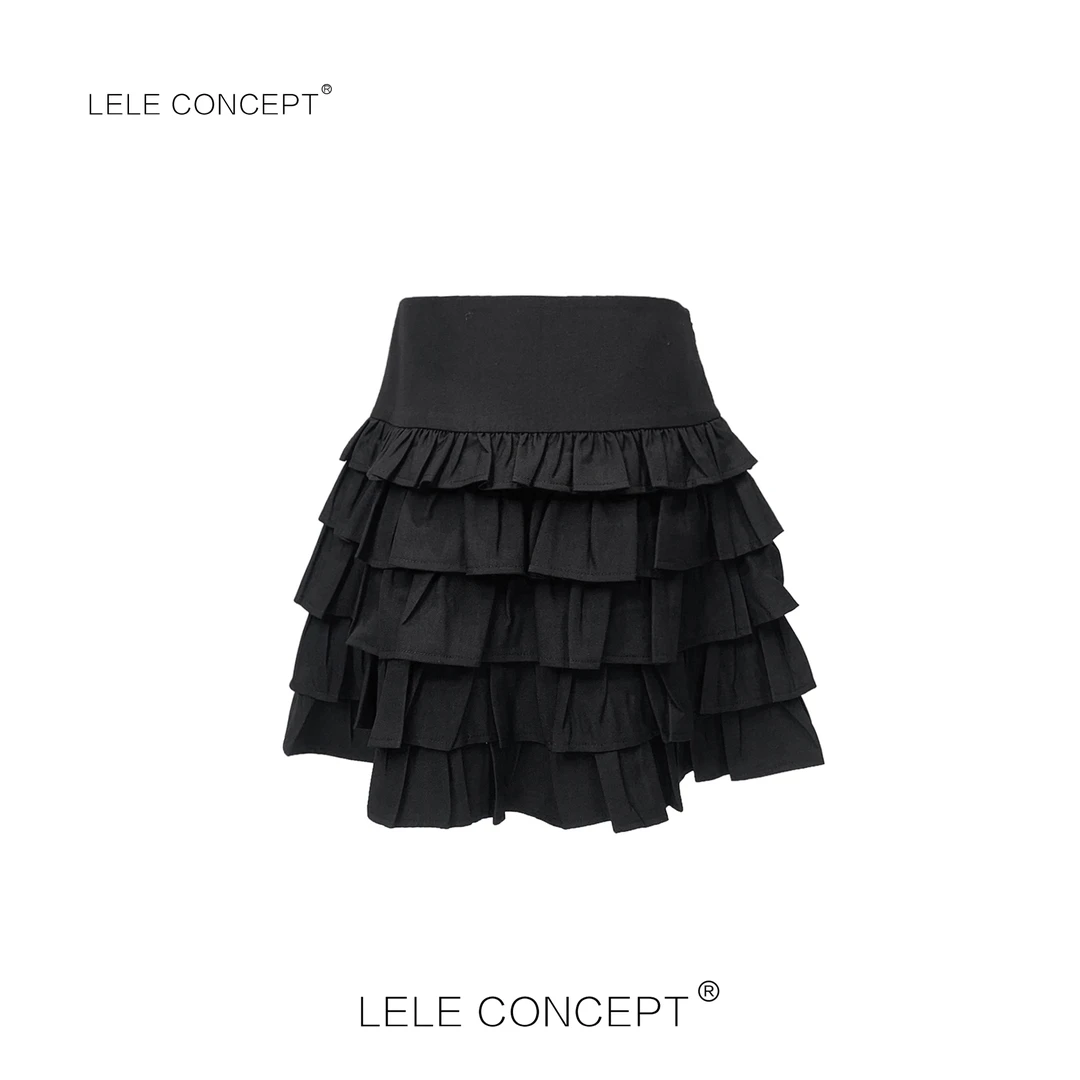 LELE CONCEPT丨时装减龄款菲菲波浪裙Q0475