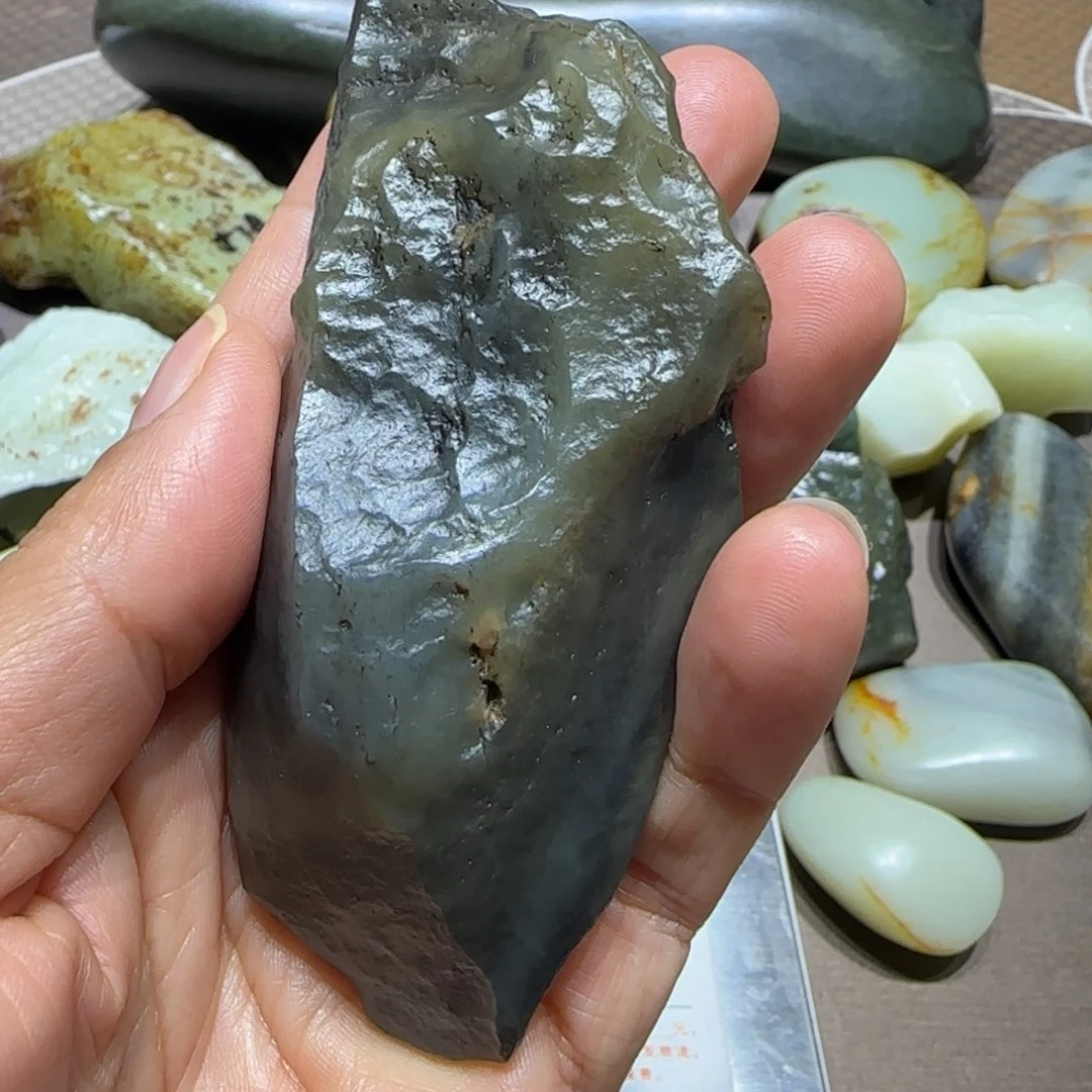 新疆和田戈壁料青花