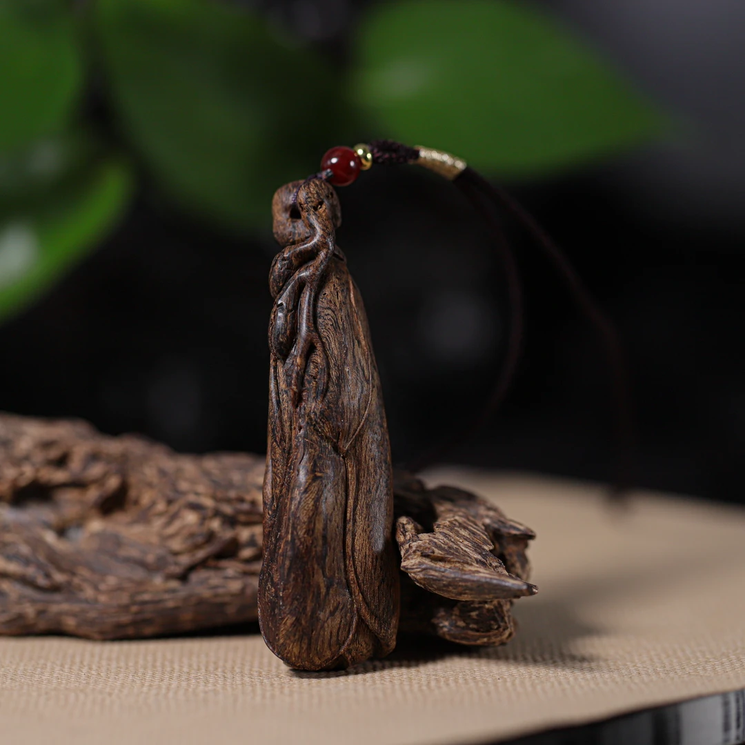 【暗香疏影·沉水级】#G006印尼达拉干天然野沉香吊坠挂件约16g+