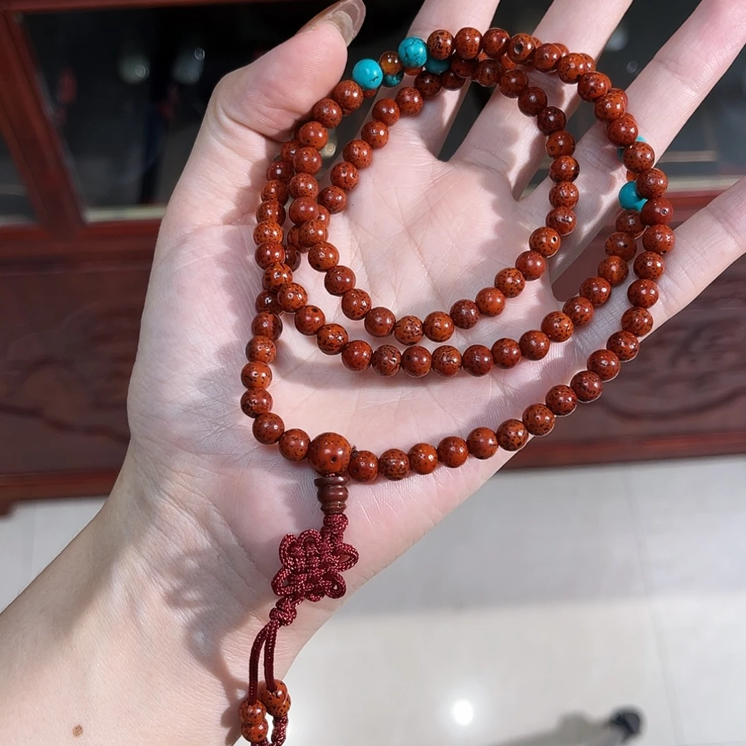 菩提手串/手链红色星月菩提108粒