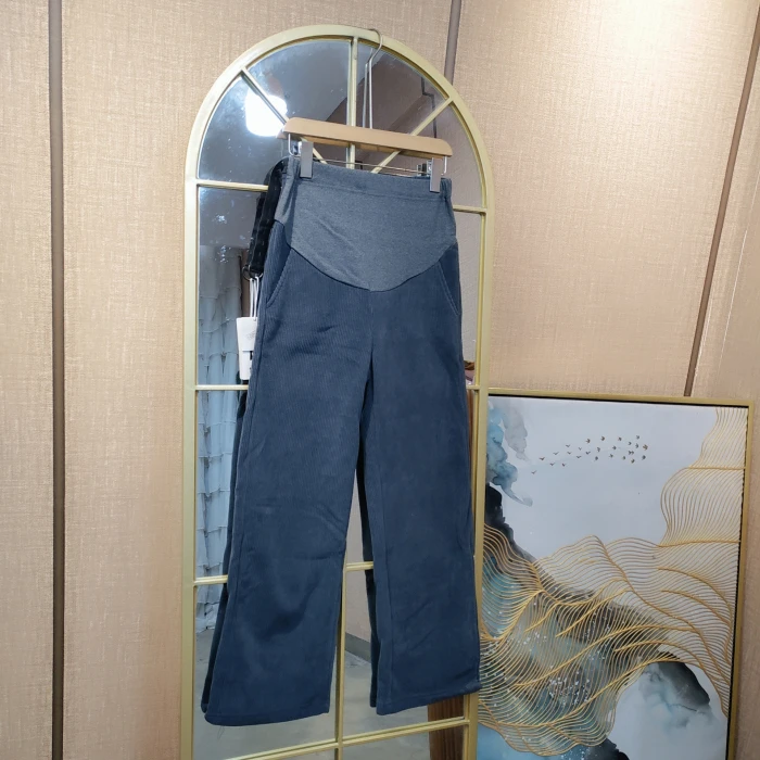 HP38孕妇灰色加绒裤子M90-120