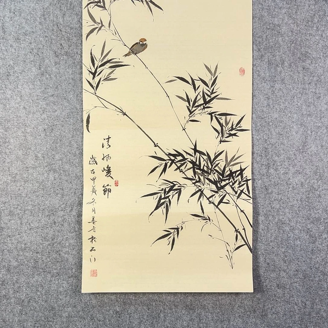 国画215 花鸟和蝴蝶等多种植物组成