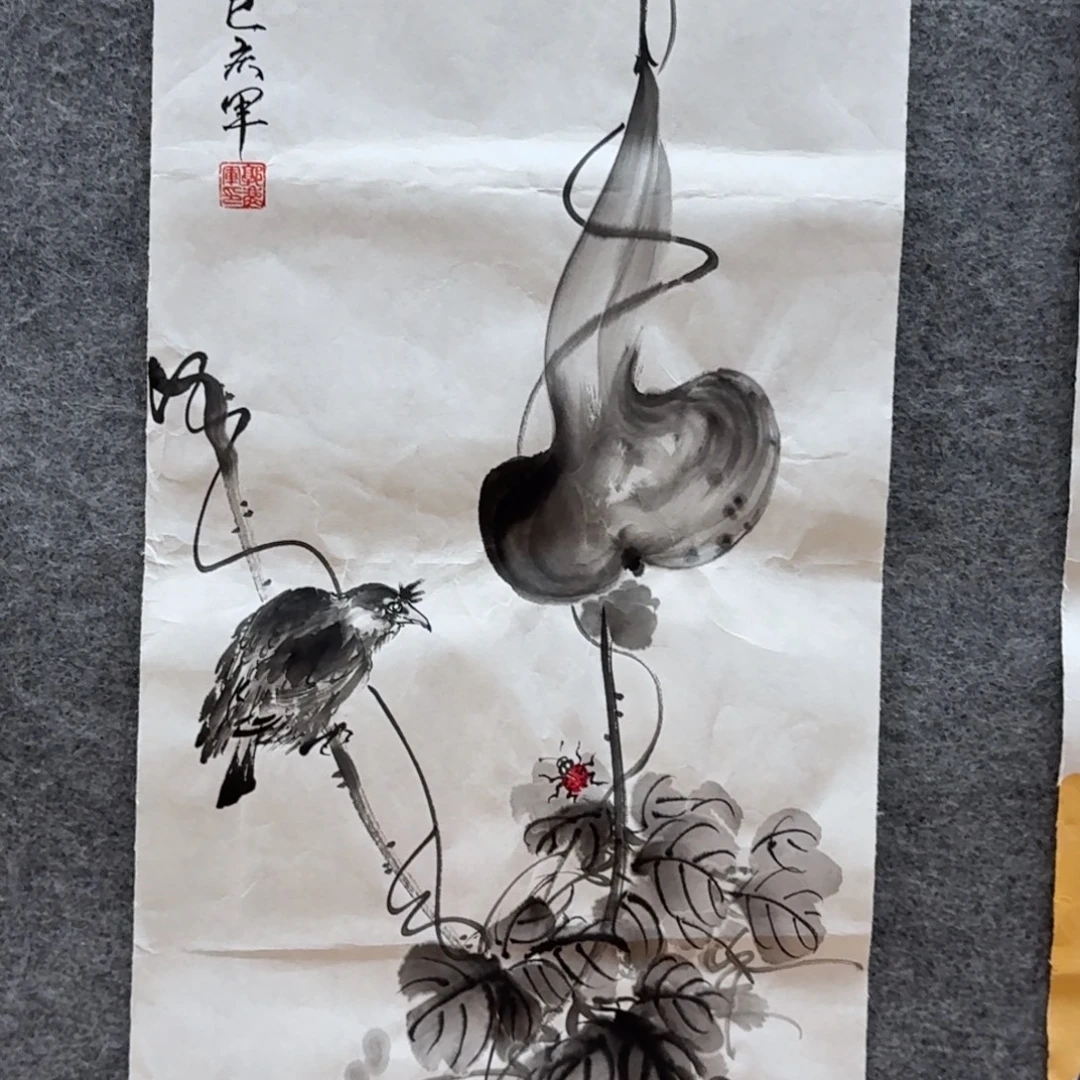 国画郭庆军68x34花鸟