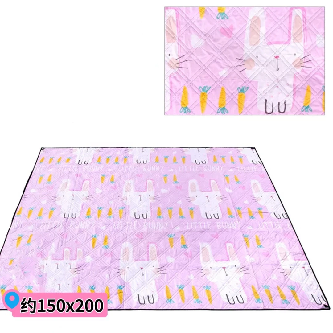 《辉岳》约150*200 粉色小兔子滚筒款野餐垫发1