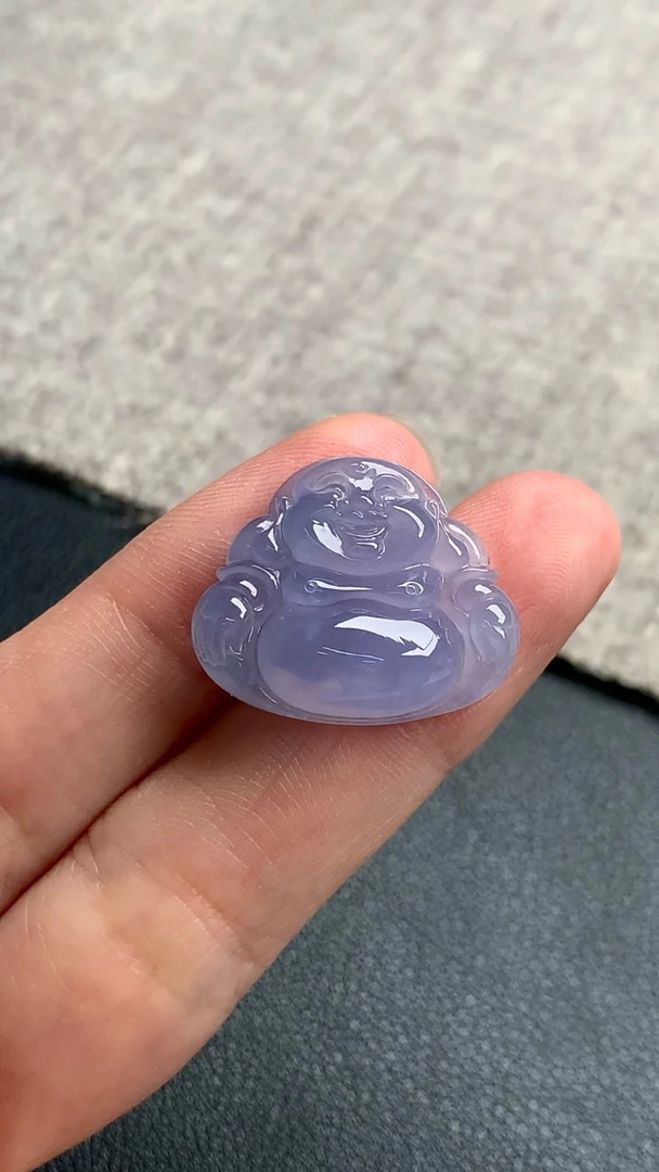 天然A货缅甸翡翠 佛公 尺寸 : 18.8-22.4-6.6