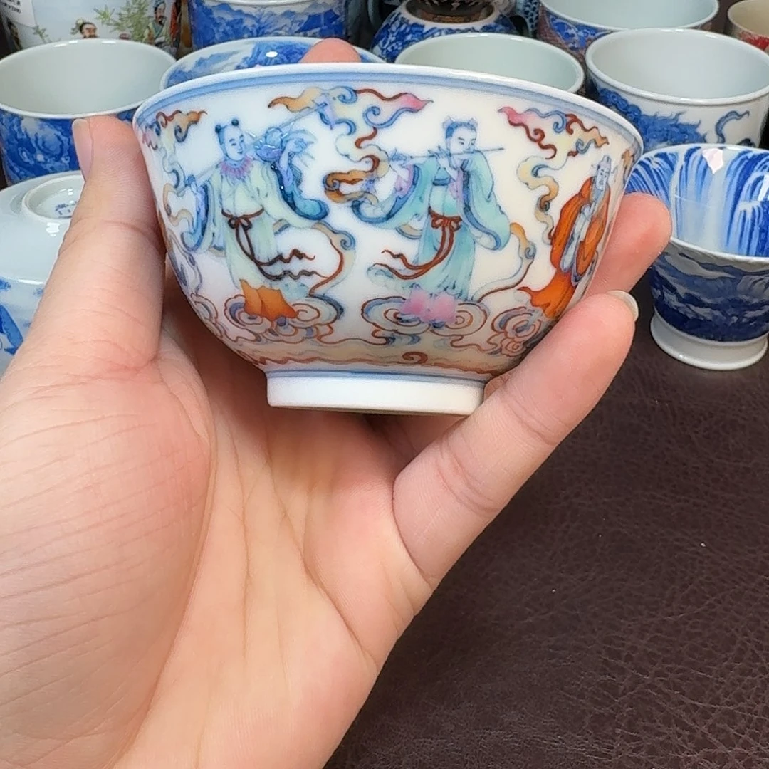 林***神现代景德镇陶瓷盖碗