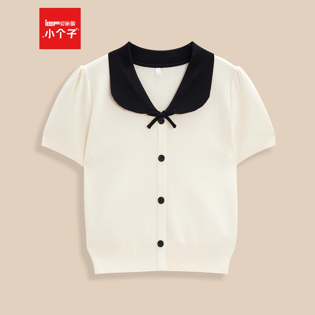 IEF/爱依服2025夏季新款法式甜美温柔小女人气质通勤百搭毛织上衣