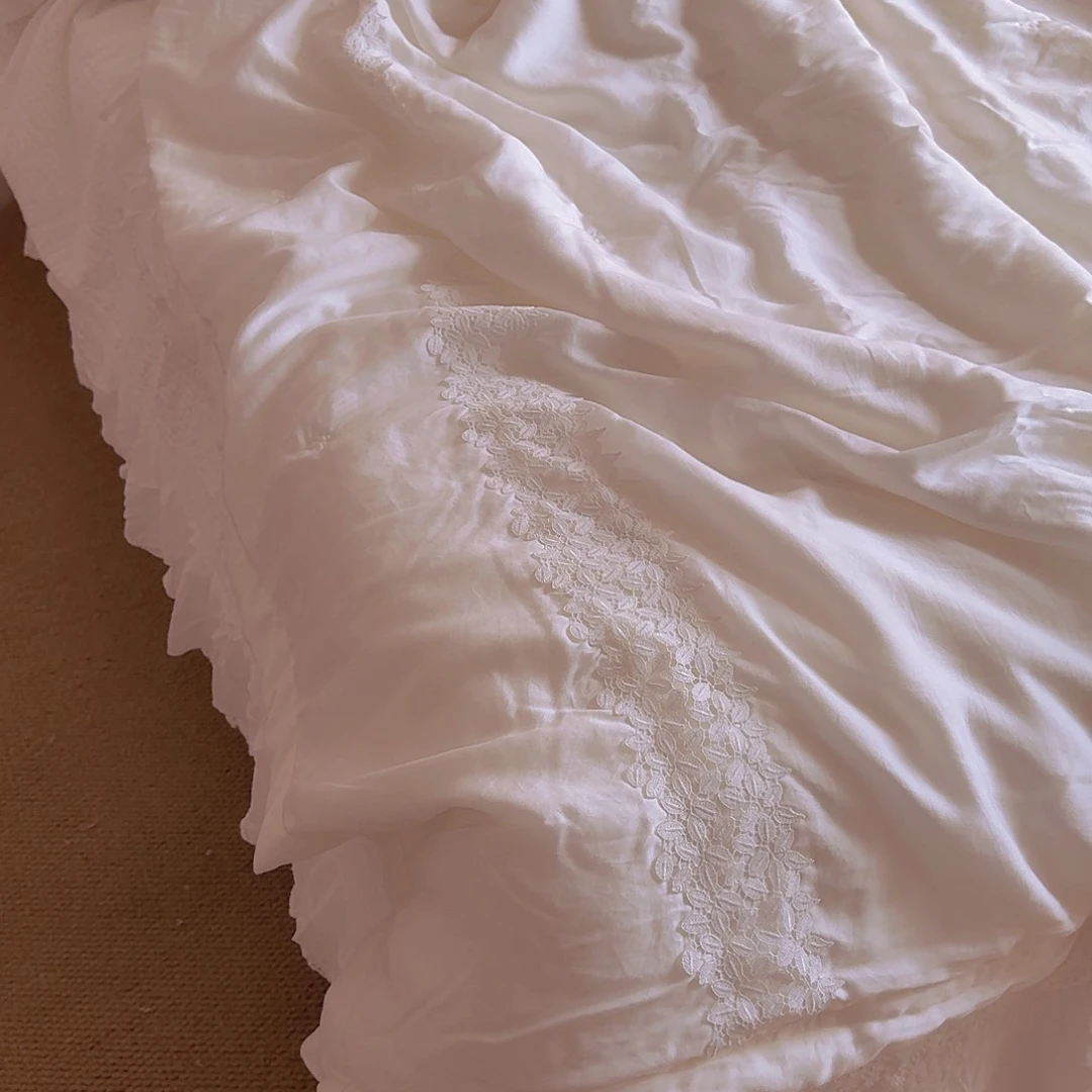 棉夏慕夏被兰精天丝白色