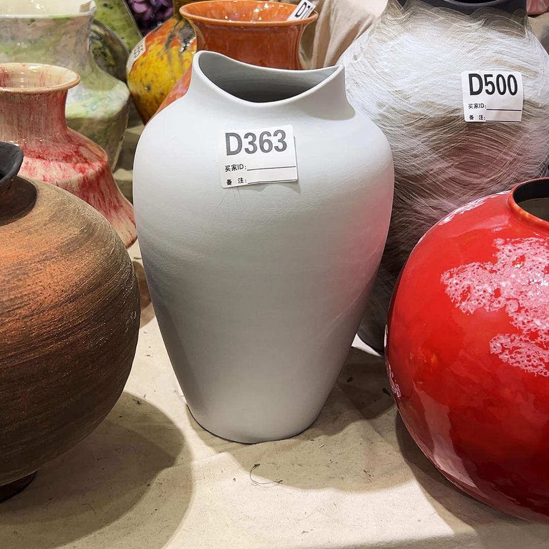 瓶D363高31口9陶瓷花瓶无孔
