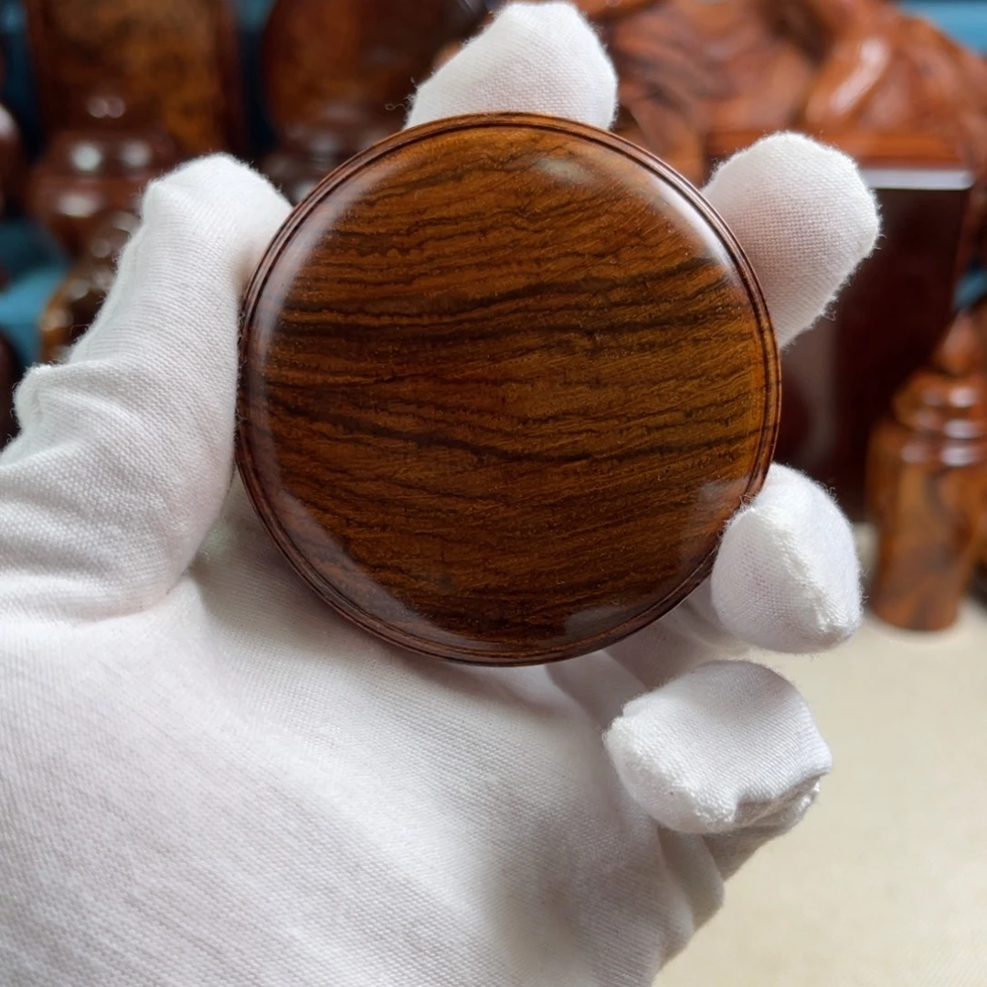 火****黄花梨/降香黄檀把件圆盒