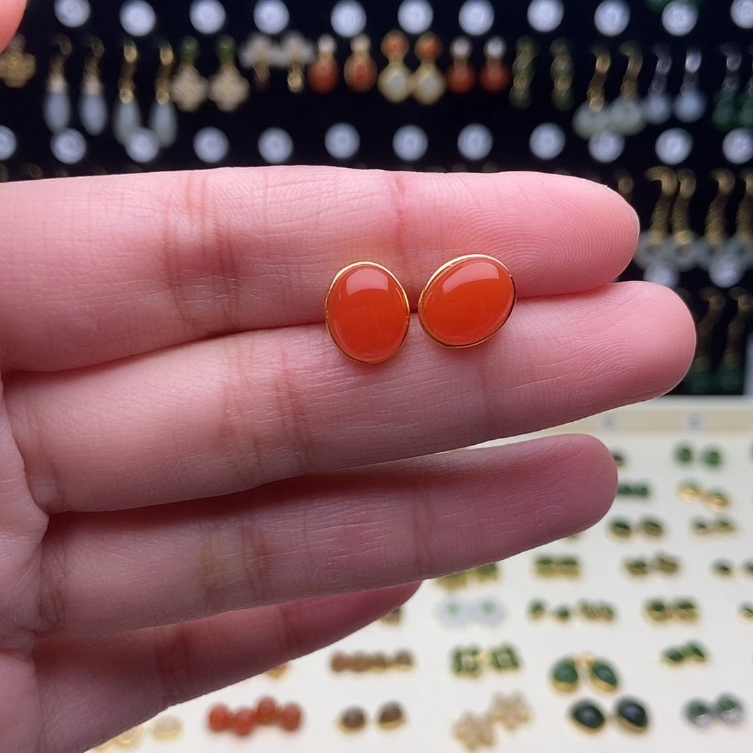 和田玉银S925镀金镶嵌颈饰