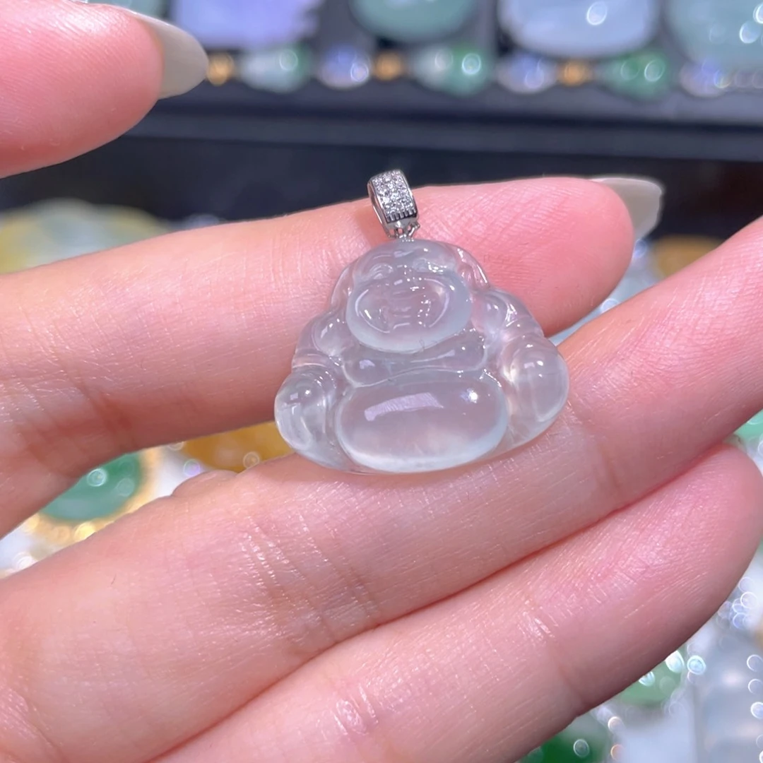 颈饰18K金镶嵌翡翠翡翠