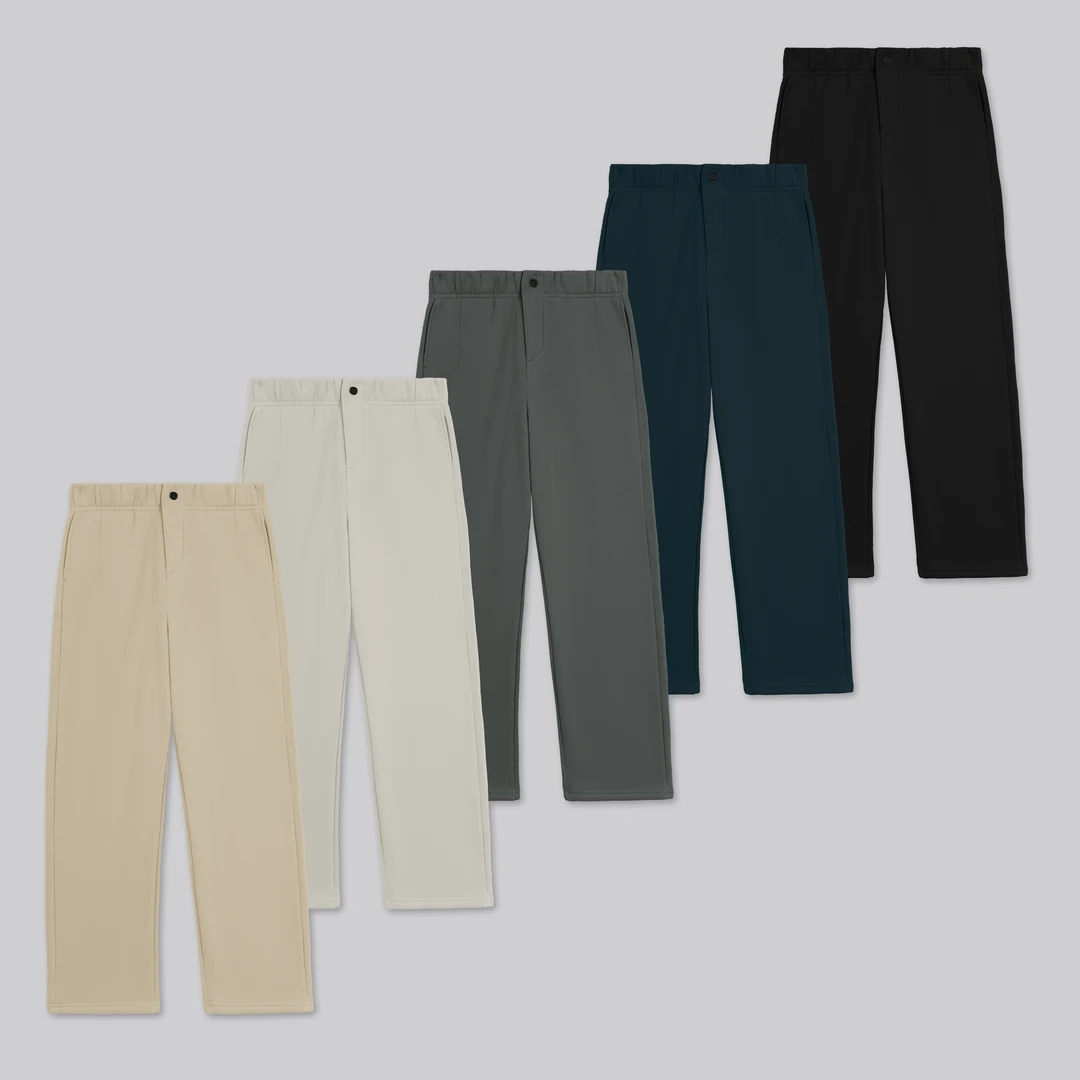 毛圈棉380克抓绒【冬季女款】窄版修身直筒休闲裤7051j