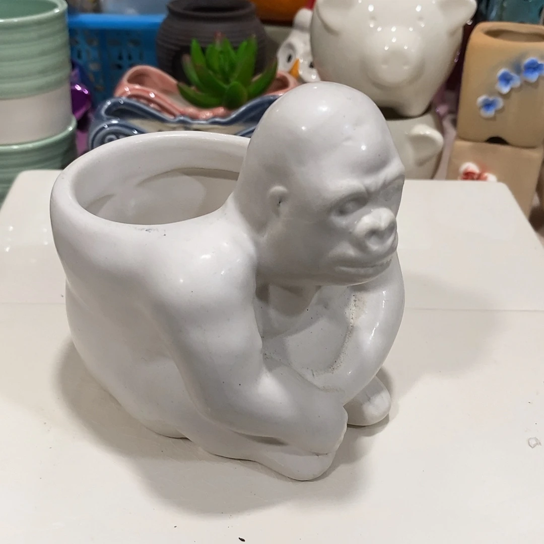 摆件陶盆有孔 瑕疵介意勿拍