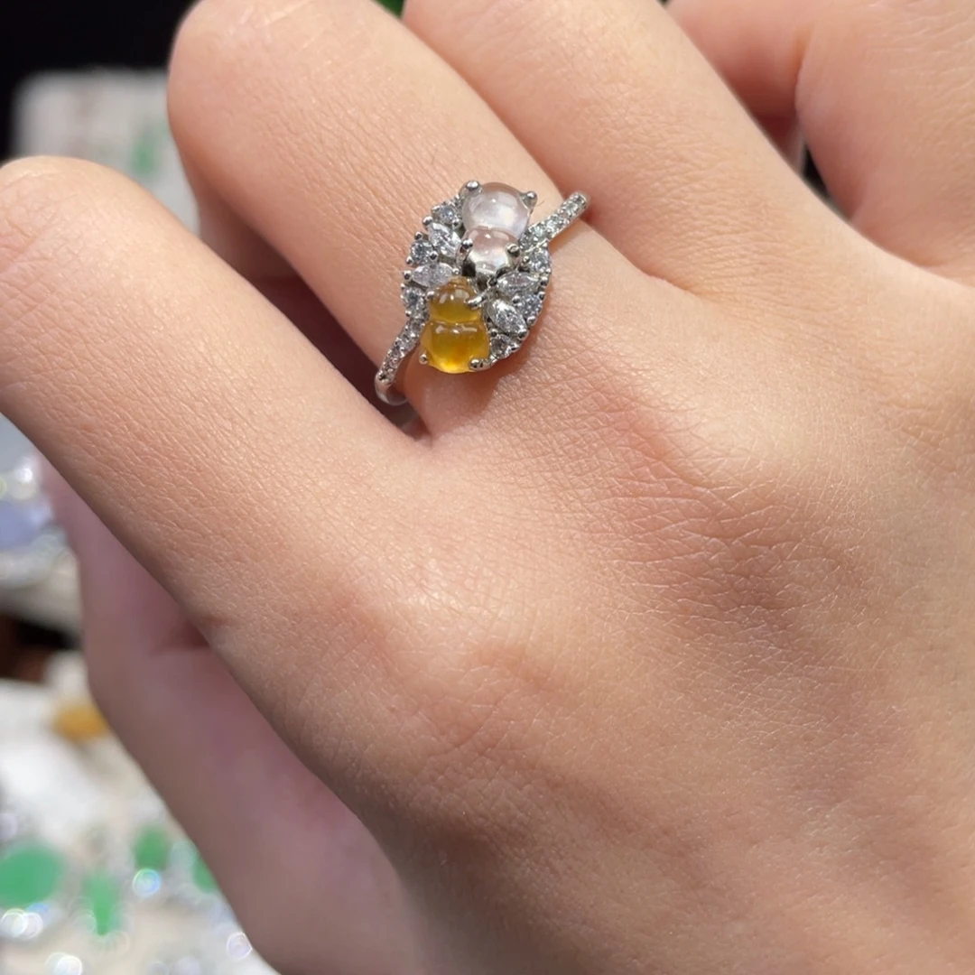 翡翠银S925镶嵌戒指