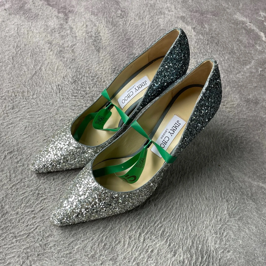 未使用 JIMMY CHOO/吉米周 romy85银蓝高跟鞋38码全新无盒