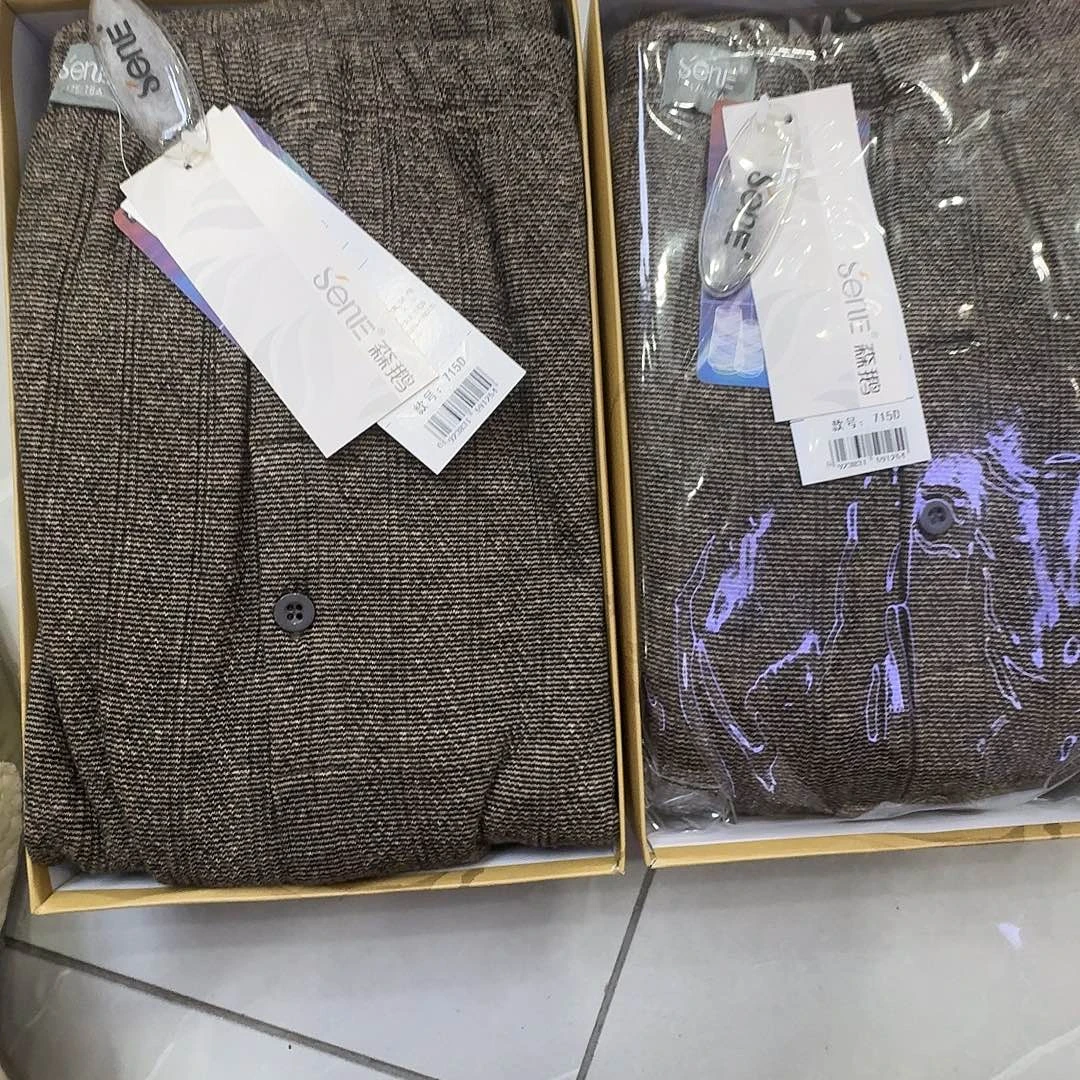 170 175男士竹炭裤两条麻黑色