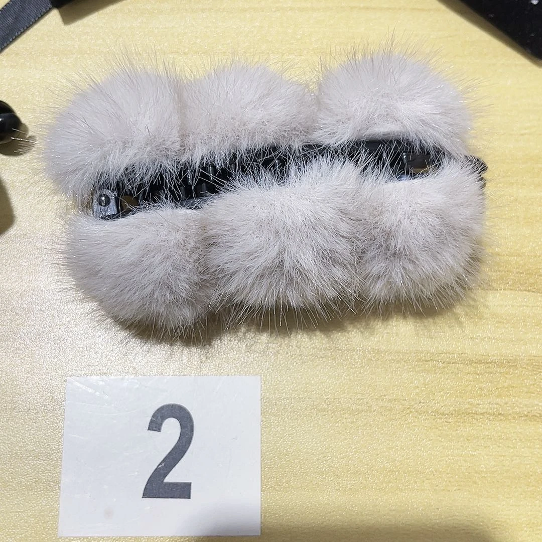 皮质铁合金蝴蝶结发夹