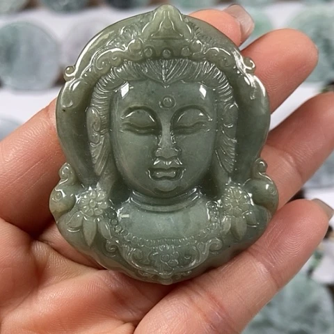 翡翠颈饰未镶嵌?****?观音福利