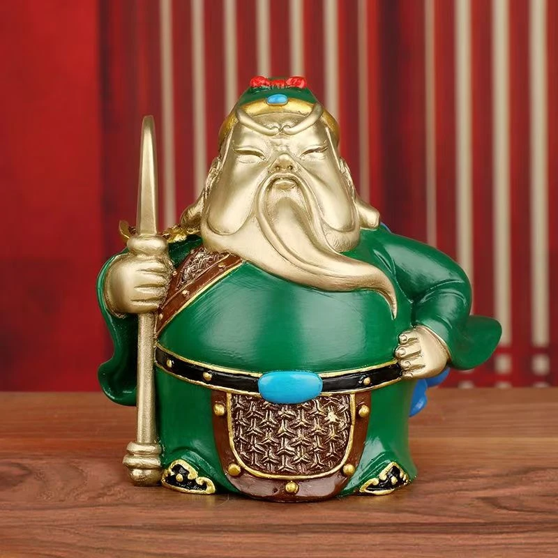 [正气凌人小关公]全铜关公摆件家居客厅玄关二爷摆件