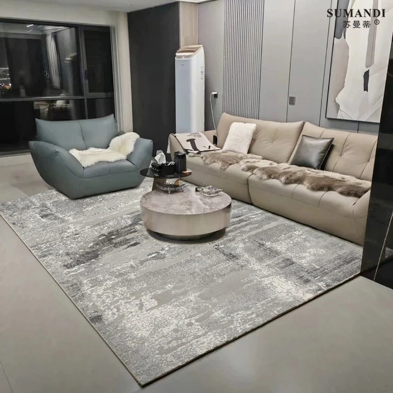 848客厅地毯床边毯茶几垫网红轻奢加厚简约免洗书房家用免洗书房