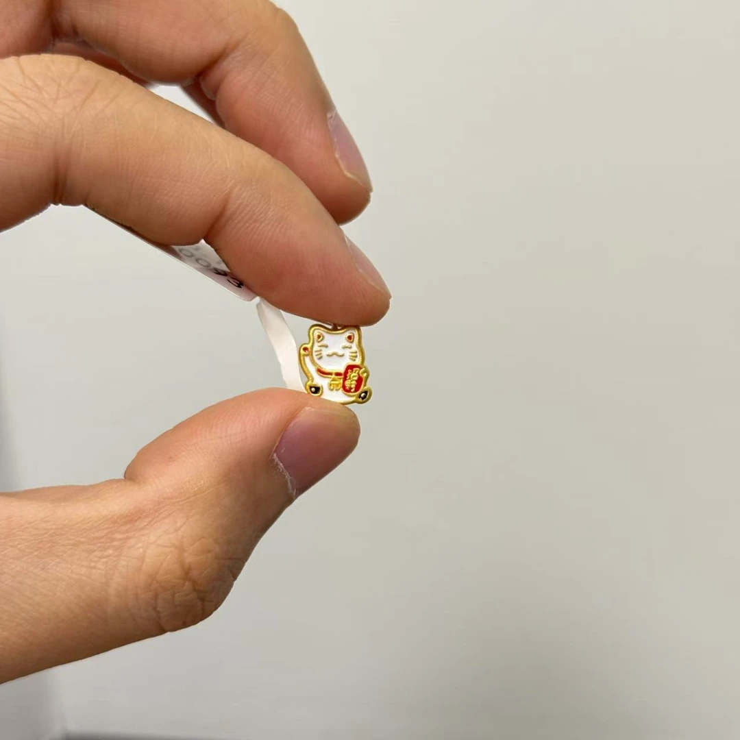 足金999招财猫中穿配件 0093