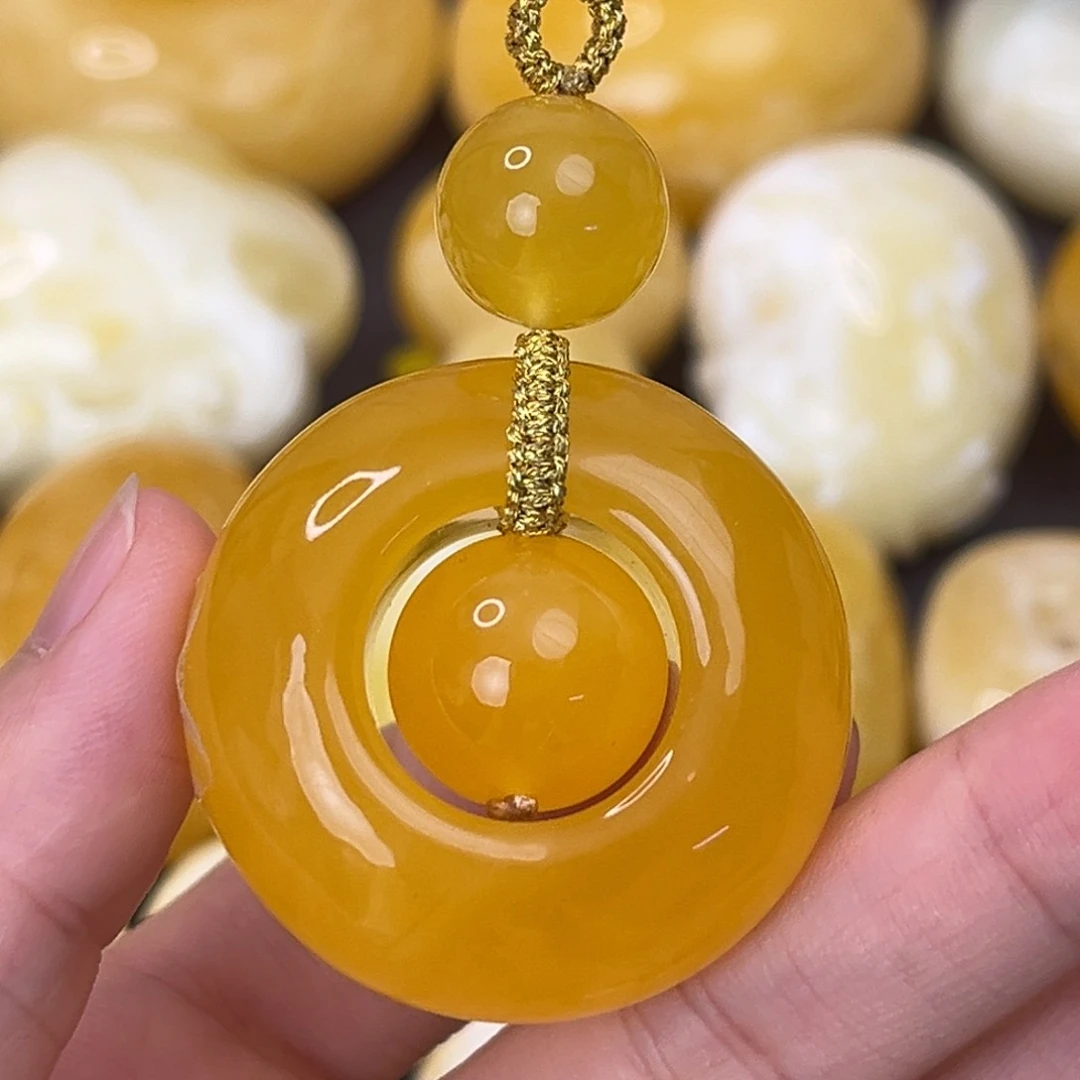 未镶嵌琥珀裸石同心子母扣