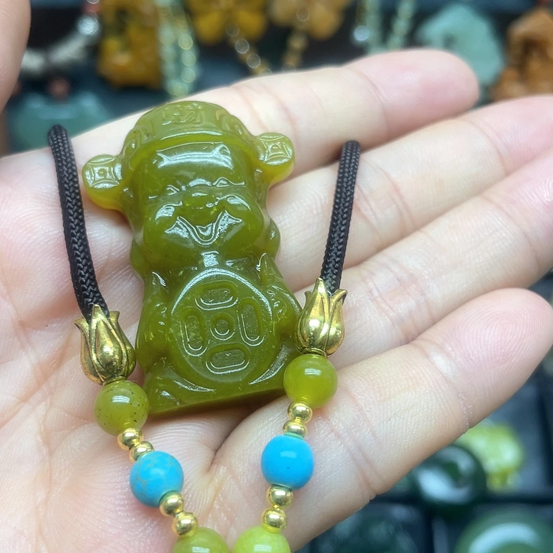 未镶嵌蛇纹石玉项链
