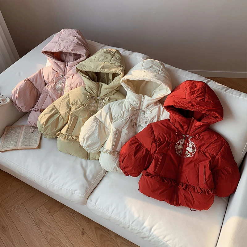女童国风加厚保暖羽绒服外套