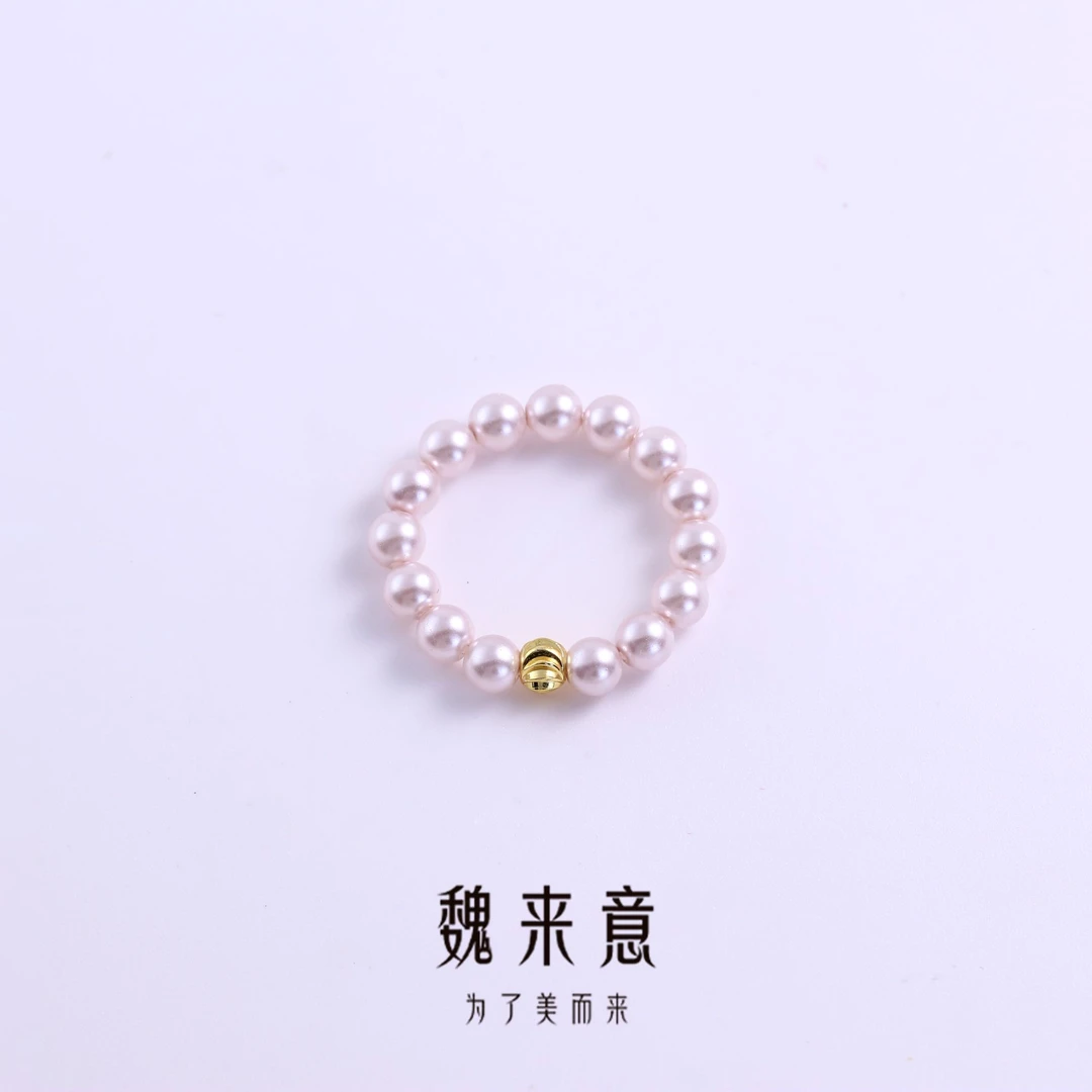 【小魏总珠宝】正圆无暇曼塔玫瑰强珠光指环-4mm