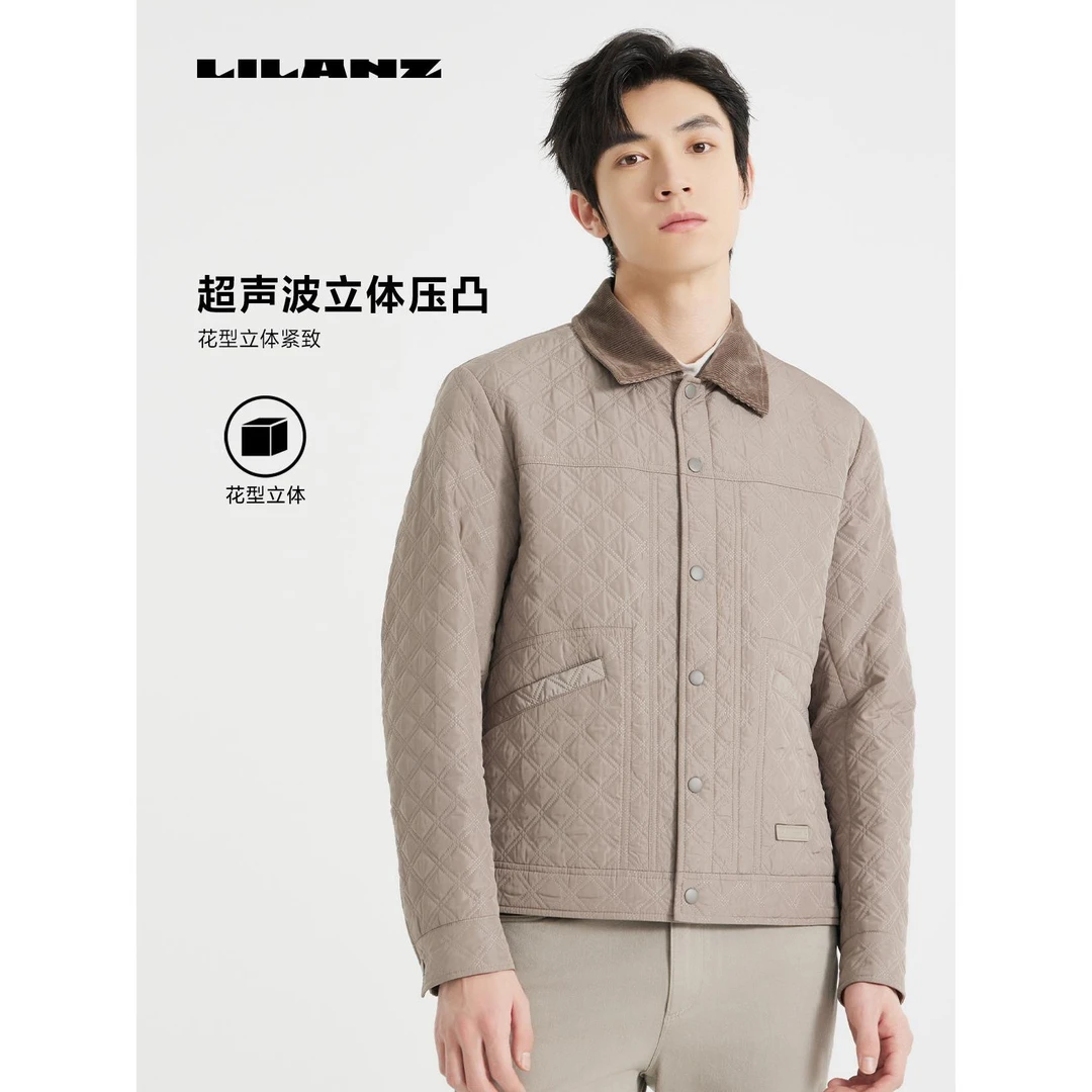 Lilanz/利郎男士通勤新商务百搭舒适潮流时尚亲肤茄克 (24QJK604)