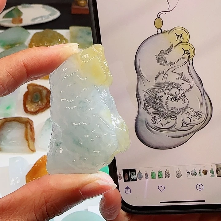 定制翡翠未镶嵌翡翠挂件