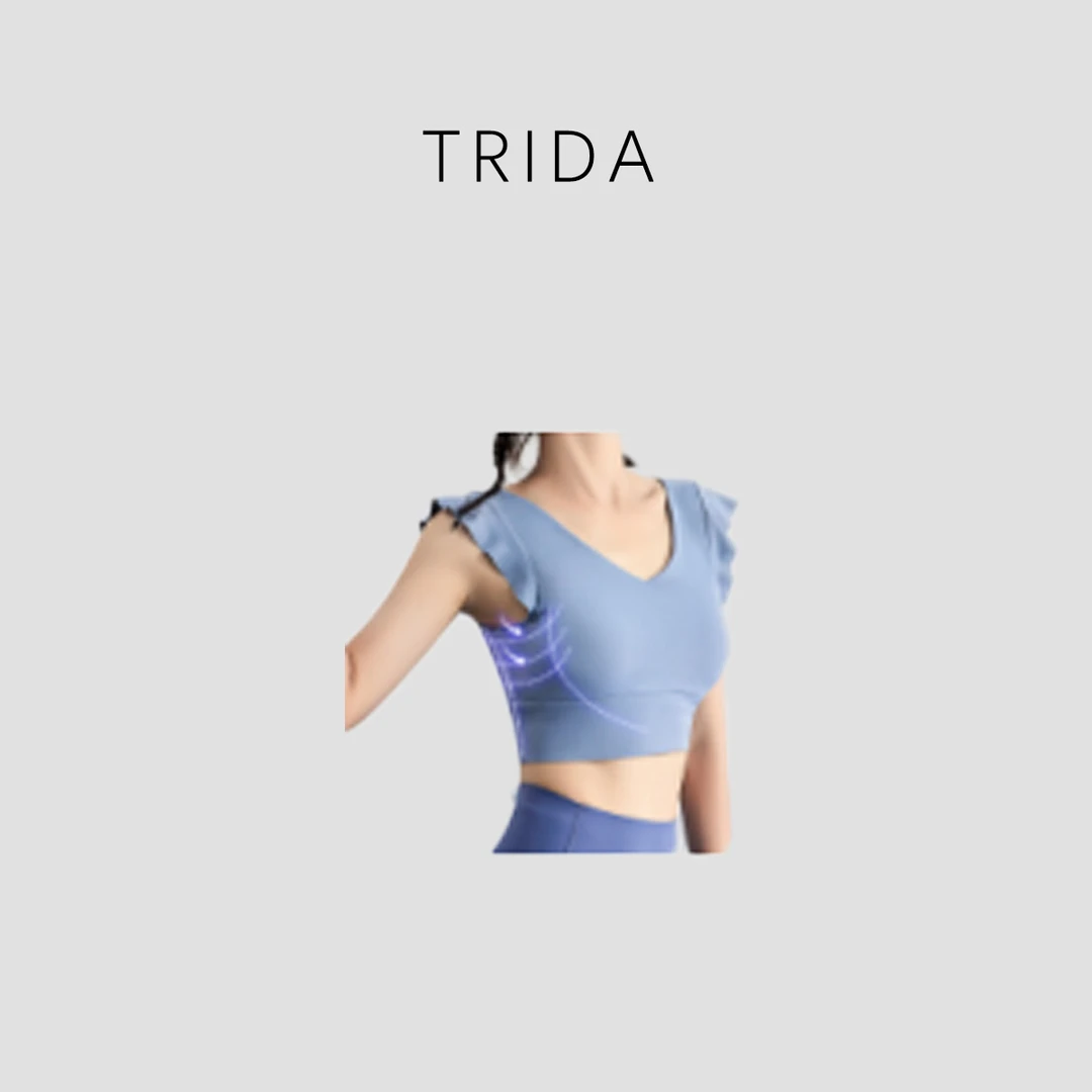 Trida-新款荷叶边瑜伽上衣美背吊带背心255965YM