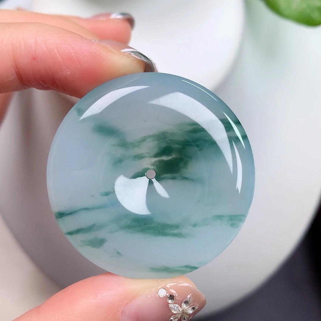 翡翠未镶嵌颈饰平安扣38-6.1mm