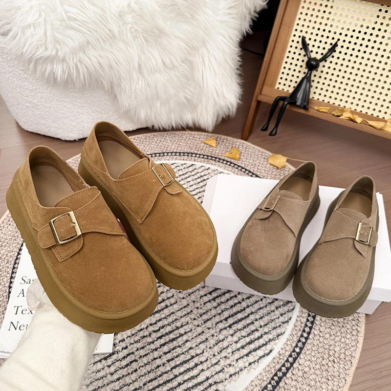 厚底两穿勃肯鞋女春季2025新款休闲百搭防滑一字扣一脚蹬懒人单鞋
