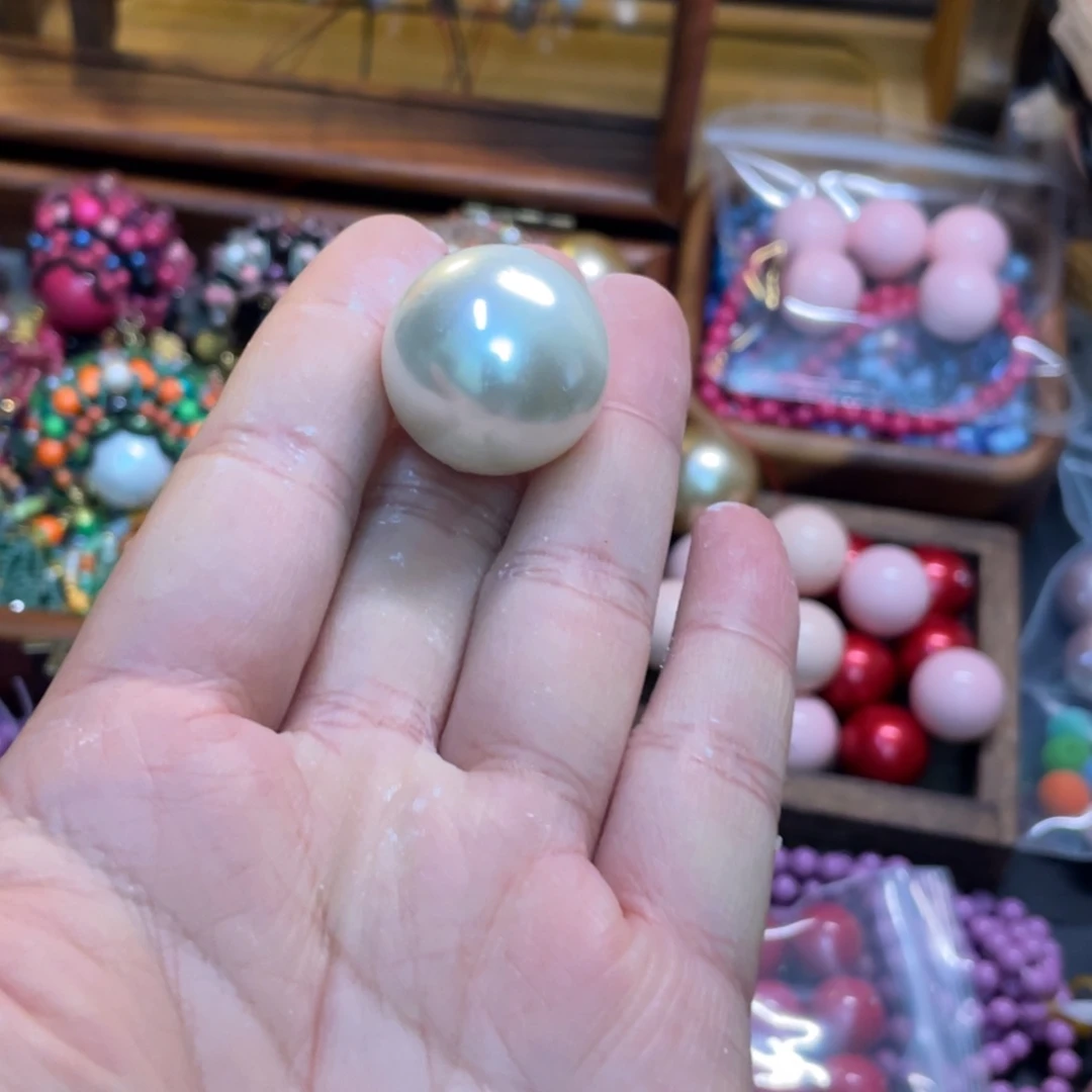 25mm普白1粒 手工diy半成品