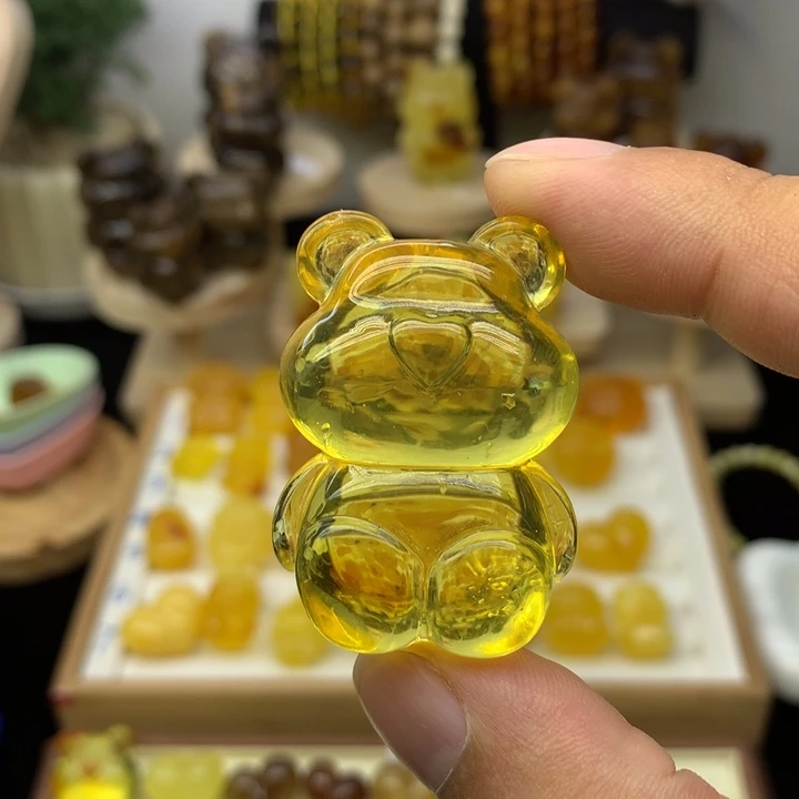 裸石琥珀未镶嵌金珀大熊