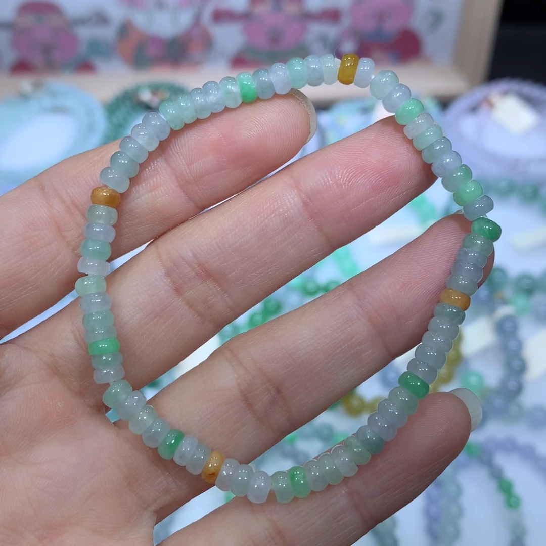 翡翠未镶嵌手链天然