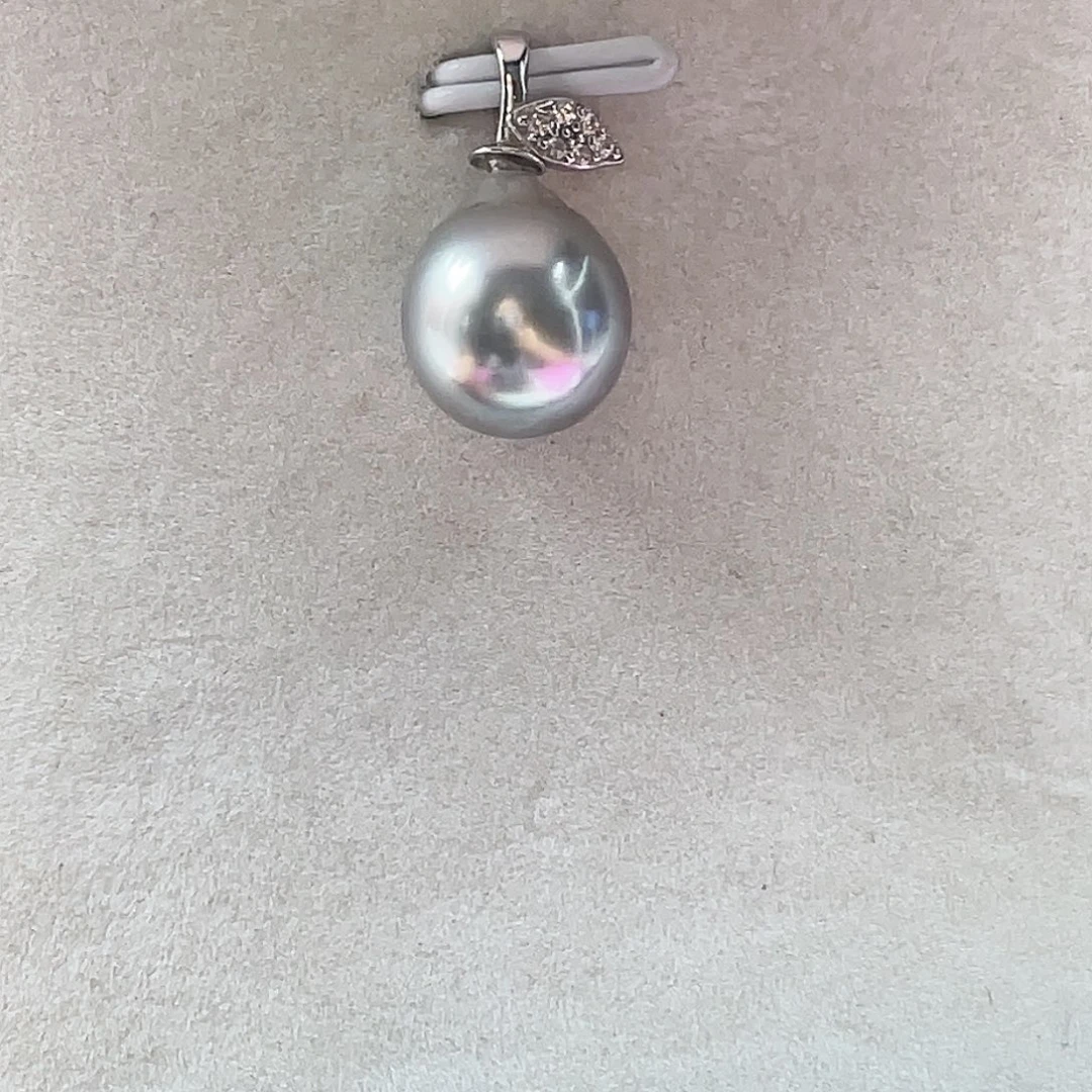 海水珍珠银S925镶嵌颈饰