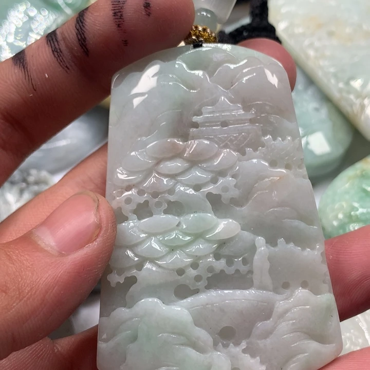 颈饰未镶嵌翡翠保真天然a货翡翠
