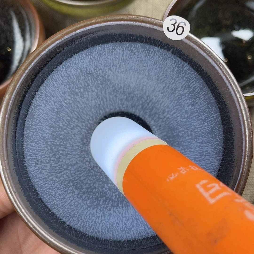 茶盏龙窑柴烧乌金黑豪钵钵器型9.1口径