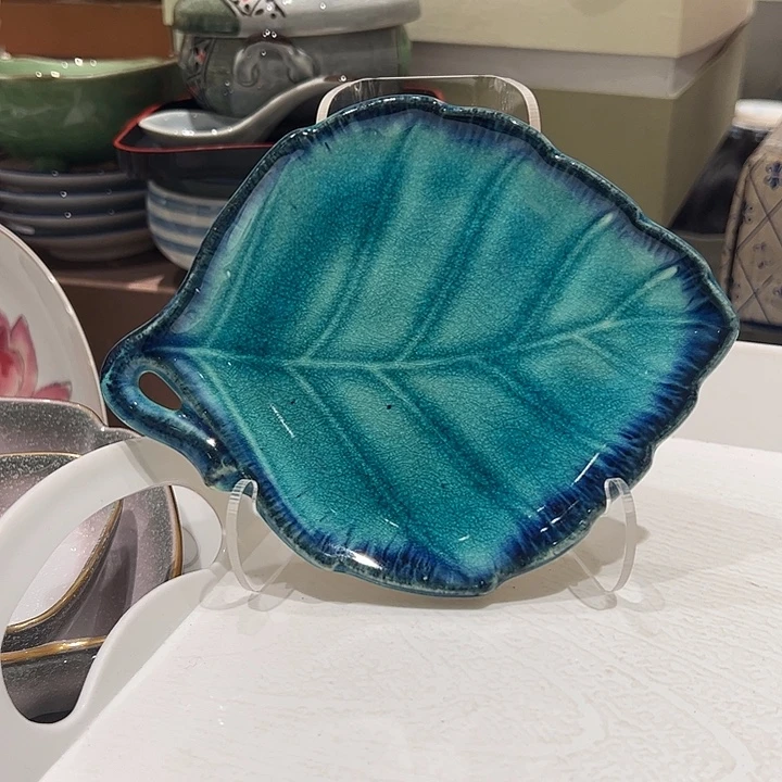 G***T瓷结晶叶子盘子超美有调性