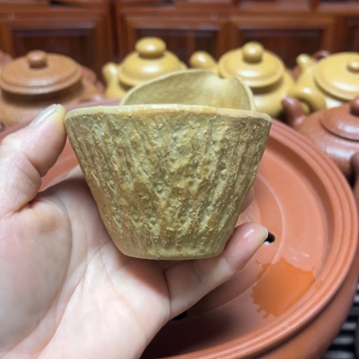紫砂茶杯宜兴原矿本山泥